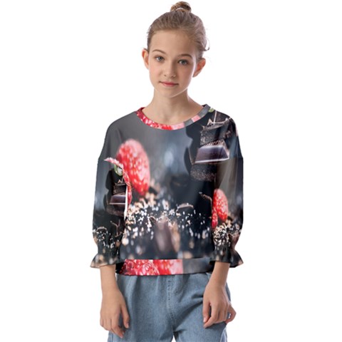 Chocolate Dark Kids  Cuff Sleeve Top by artworkshop