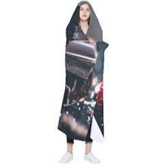 Chocolate Dark Wearable Blanket by artworkshop