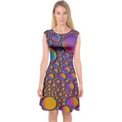 Bubble Color Capsleeve Midi Dress by artworkshop