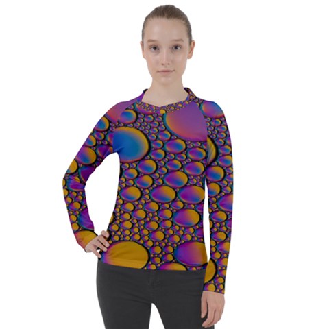 Bubble Color Women s Pique Long Sleeve Tee by artworkshop