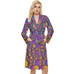 Bubble Color Long Sleeve Velour Robe by artworkshop