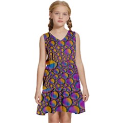 Bubble Color Kids  Sleeveless Tiered Mini Dress by artworkshop