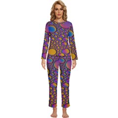 Bubble Color Womens  Long Sleeve Lightweight Pajamas Set by artworkshop