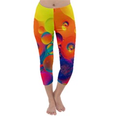 Colorfull Pattern Capri Winter Leggings  by artworkshop