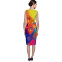 Colorfull pattern Sleeveless Velvet Midi Dress View2