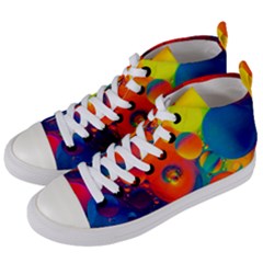 Colorfull Pattern Women s Mid-top Canvas Sneakers by artworkshop