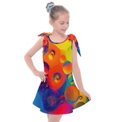 Colorfull Pattern Kids  Tie Up Tunic Dress by artworkshop