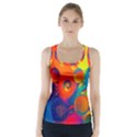 Colorfull pattern Racer Back Sports Top View1