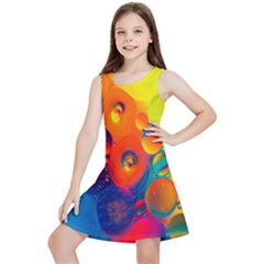 Colorfull Pattern Kids  Lightweight Sleeveless Dress by artworkshop