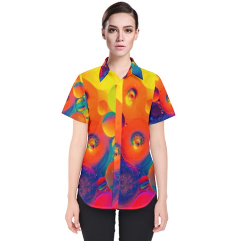 Colorfull Pattern Women s Short Sleeve Shirt by artworkshop