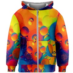 Colorfull Pattern Kids  Zipper Hoodie Without Drawstring by artworkshop