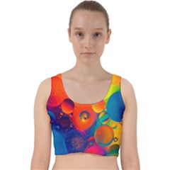 Colorfull Pattern Velvet Racer Back Crop Top by artworkshop