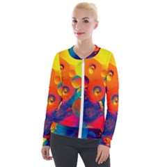 Colorfull Pattern Velvet Zip Up Jacket by artworkshop