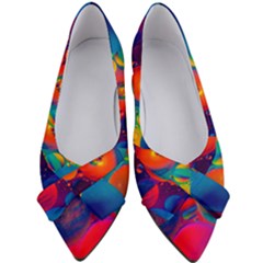 Colorfull Pattern Women s Bow Heels by artworkshop