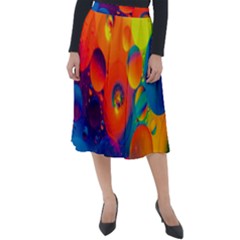 Colorfull Pattern Classic Velour Midi Skirt  by artworkshop