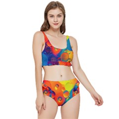 Colorfull Pattern Frilly Bikini Set by artworkshop