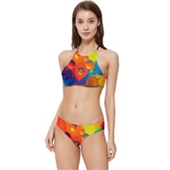 Colorfull Pattern Banded Triangle Bikini Set by artworkshop