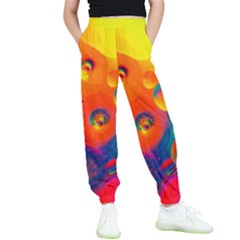 Colorfull Pattern Kids  Elastic Waist Pants by artworkshop