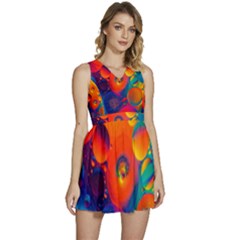 Colorfull Pattern Sleeveless High Waist Mini Dress by artworkshop