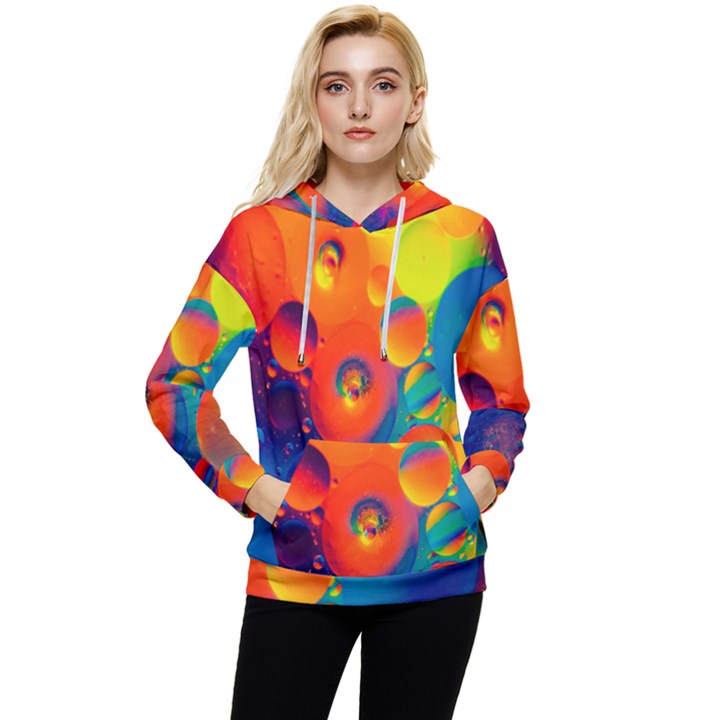 Colorfull pattern Women s Lightweight Drawstring Hoodie