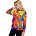 Colorfull pattern Women s Lightweight Drawstring Hoodie View2