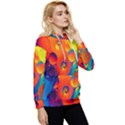 Colorfull pattern Women s Lightweight Drawstring Hoodie View3