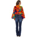 Colorfull pattern Boho Long Bell Sleeve Top View4