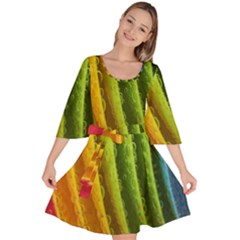  Colorful Illustrations Velour Kimono Dress by artworkshop