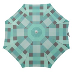 Square Crosses Check 1  Straight Umbrellas by Mazipoodles