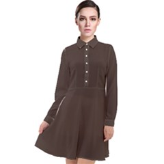 Mahogany Muse Long Sleeve Chiffon Shirt Dress by HWDesign