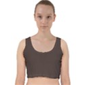 Mahogany Muse Velvet Racer Back Crop Top View1