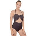 Mahogany Muse Scallop Top Cut Out Swimsuit View1