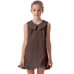 Mahogany Muse Kids  Pilgrim Collar Ruffle Hem Dress by HWDesign