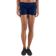 Sapphire Elegance Yoga Shorts by HWDesign