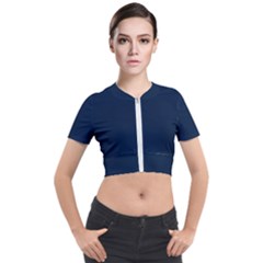 Sapphire Elegance Short Sleeve Cropped Jacket by HWDesign