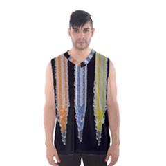 Pencil Colorfull Pattern Men s Basketball Tank Top by artworkshop