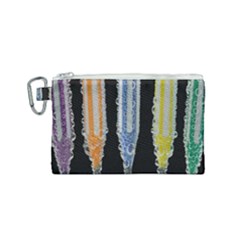 Pencil Colorfull Pattern Canvas Cosmetic Bag (small) by artworkshop