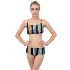 Pencil Colorfull Pattern Layered Top Bikini Set by artworkshop