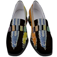 Pencil Colorfull Pattern Women s Chunky Heel Loafers by artworkshop