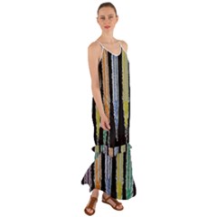 Pencil Colorfull Pattern Cami Maxi Ruffle Chiffon Dress by artworkshop