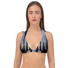 Pencil Colorfull Pattern Double Strap Halter Bikini Top by artworkshop