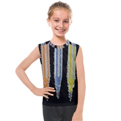 Pencil Colorfull Pattern Kids  Mesh Tank Top by artworkshop