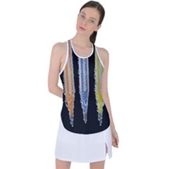 Pencil Colorfull Pattern Racer Back Mesh Tank Top by artworkshop