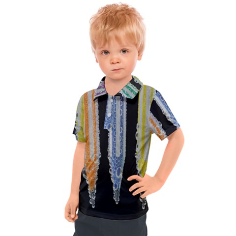 Pencil Colorfull Pattern Kids  Polo Tee by artworkshop