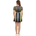 Pencil colorfull pattern V-Neck High Waist Chiffon Mini Dress View4