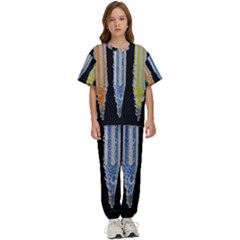 Pencil Colorfull Pattern Kids  Tee And Pants Sports Set by artworkshop