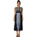 Pencil colorfull pattern Sleeveless Round Neck Midi Dress View1