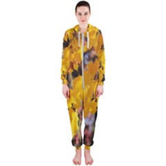 Amazing Arrowtown Autumn Leaves Hooded Jumpsuit (ladies) by artworkshop