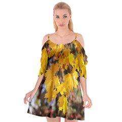 Amazing Arrowtown Autumn Leaves Cutout Spaghetti Strap Chiffon Dress by artworkshop