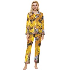 Amazing Arrowtown Autumn Leaves Womens  Long Sleeve Velvet Pocket Pajamas Set by artworkshop